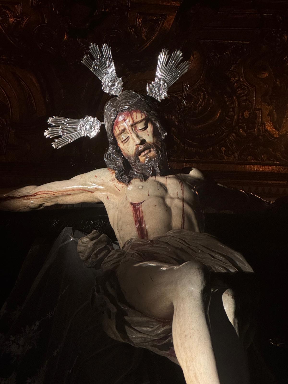 Detalle del Santísimo Cristo de la Misericordia durante la Reflexión Cuaresmal